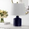Safavieh Landon Ceramic Table Lamp - Navy Blue Hexagon Pattern -Safavieh Furniture GUEST 9c71b046 fdef 4ed0 a1fb 7c913f85e8ed