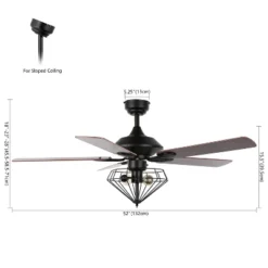 Safavieh Leanne 52-Inch 2-Light Black Ceiling Fan with Remote 11 Safavieh Leanne 52-Inch 2-Light Black Ceiling Fan with Remote -Safavieh Furniture GUEST 9e0d7409 a559 4f86 98d0 7efcce3eaf2f