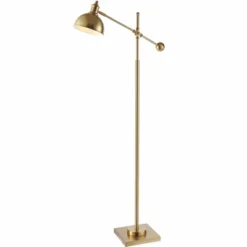Safavieh Dagen Adjustable Brass Swing Arm Floor Lamp