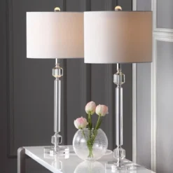 Safavieh Cosna Table Lamp Set of 2 - Elegant Clear Crystal -Safavieh Furniture GUEST 9f8b66ff 4572 4261 a5b3 b65d1004fca3