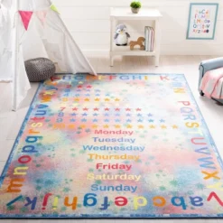 Safavieh Kids Playhouse KPH251 Interactive Power Loomed Area Rug