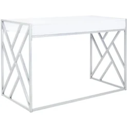 Safavieh Elaine 1 Drawer Contemporary Desk with Geometric Frame -Safavieh Furniture GUEST a0d53c7b e8c1 45e4 bee2 4fa4d1ac570c