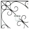 Safavieh 28.3" Square Black Wrought Iron Votive Wall Sconce with Fleur de Lis
