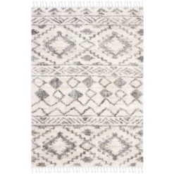Safavieh Carmelita Boho Chic Berber Fringe Shag Rug - Cream/Navy -Safavieh Furniture GUEST a14c79b9 a0f7 427b bf75 ee5fd72204fe