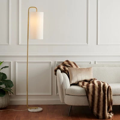 Safavieh Troilus 64-Inch Gold and White Marble Floor Lamp 5 Safavieh Troilus 64-Inch Gold and White Marble Floor Lamp - Image 3