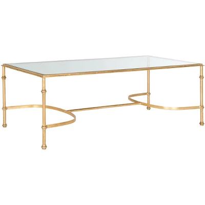 Lucille Coffee Table - Gold/Glass - Safavieh 4 Lucille Coffee Table - Gold/Glass - Safavieh - Image 2