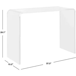 Safavieh Atka Modern Clear Acrylic Console Table with Integrated Shelf -Safavieh Furniture GUEST a3d3e34a 1590 419f a242 f7fd02611ebf