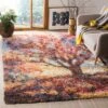 Safavieh Greta Shag Rust & Blue Tree Loomed Area Rug, 5'1" x 7'6" -Safavieh Furniture GUEST a4359865 7849 4e9e 87d8 c31f8d3d2576
