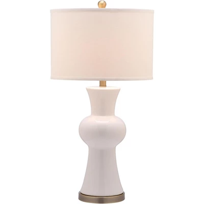 Lola Column Table Lamp - 30 Inch Height - LIT4150 - White - Safavieh 3 Lola Column Table Lamp - 30 Inch Height - LIT4150 - White - Safavieh