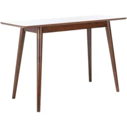 Safavieh Sasharose Makeup Table - Mid-Century Walnut Vanity -Safavieh Furniture GUEST a4de9d95 d082 4d85 8eee 43b829a6dd26