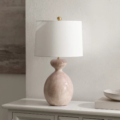 Safavieh Marialla 25-Inch Ivory Ceramic Table Lamp with Fabric Shade 5 Safavieh Marialla 25-Inch Ivory Ceramic Table Lamp with Fabric Shade - Image 3