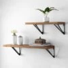 Safavieh Banria Metal and Wood Wall Shelves - Brown/Black (Set of 2) -Safavieh Furniture GUEST a5ec8b19 71d0 4738 a71a e1112c00a285