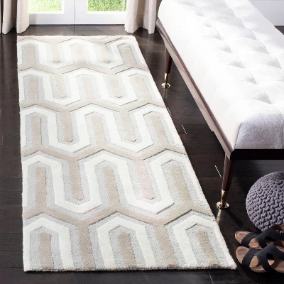 Safavieh Aveline Hand-Tufted Wool Rug with Geometric Tile Pattern 4 Safavieh Aveline Hand-Tufted Wool Rug with Geometric Tile Pattern - Image 2