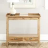 Safavieh Couture Peter Console Table in Brown Weathered Oak -Safavieh Furniture GUEST a6b07366 a597 43ec 9363 cb17ea9b0a0c