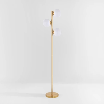 Safavieh Devlyn 62-Inch 3-Light Gold Floor Lamp with LED Bulbs 6 Safavieh Devlyn 62-Inch 3-Light Gold Floor Lamp with LED Bulbs - Image 4
