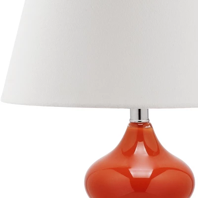 Safavieh Eva Double Gourd Glass Table Lamps - Blood Orange (Set of 2) 6 Safavieh Eva Double Gourd Glass Table Lamps - Blood Orange (Set of 2) - Image 4