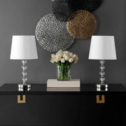 Safavieh Nola 16-Inch Stacked Crystal Ball Table Lamp Set - Grey/Clear 20 Safavieh Nola 16-Inch Stacked Crystal Ball Table Lamp Set - Grey/Clear -Safavieh Furniture GUEST adac5406 82da 472c 9048 85c0b7974617