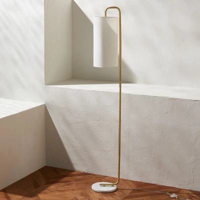 Safavieh Troilus 64-Inch Gold and White Marble Floor Lamp 7 Safavieh Troilus 64-Inch Gold and White Marble Floor Lamp - Image 5