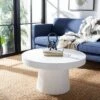 Safavieh Jaria Faux Concrete Round Coffee Table -Safavieh Furniture GUEST ae729a33 992c 49e8 8e1f 6fc6cd7cc111