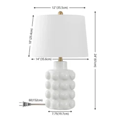 Konny Table Lamp - 24 Inch Height - TBL4608 - Antique White - Safavieh -Safavieh Furniture GUEST ae8bf671 9f6c 40af b0a1 4dfe343c8e31