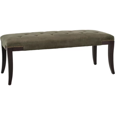 Safavieh Gibbons Bench with Tufted Velour and Nail Head Trim 4 Safavieh Gibbons Bench with Tufted Velour and Nail Head Trim - Image 2
