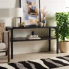 Safavieh Omara 2-Tier Console Table - CNS1500 Modern Black Wood -Safavieh Furniture GUEST aefaca7e 0cce 44a2 85f8 edb4d4928f40