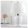Safavieh Evan 22.5" Fillable Glass Table Lamp - Clear with Cotton Shade -Safavieh Furniture GUEST b04173db 7402 4313 bc9b 20d4b36a3e4d