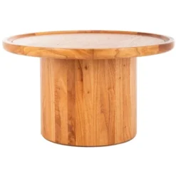 Safavieh Devin Round Coffee Table in Rich Rustic Finish -Safavieh Furniture GUEST b0b45725 48eb 48df 90a8 456eff9bea1c