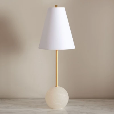 Safavieh Genesis Alabaster & Gold Metal Table Lamp 4 Safavieh Genesis Alabaster & Gold Metal Table Lamp - Image 2