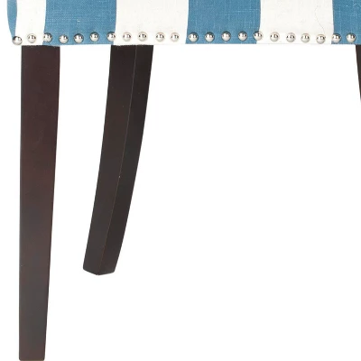 Safavieh Lester 19-Inch Upholstered Dining Chairs - Set of 2 8 Safavieh Lester 19-Inch Upholstered Dining Chairs - Set of 2 - Image 6