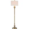 Safavieh Xenia Brown Metal Floor Lamp with Cotton Shade