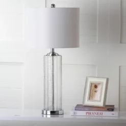 Safavieh Grant Clear Textured Glass Table Lamp (Set of 2) -Safavieh Furniture GUEST b497ee0a fa2b 4e2e b538 795c1dcd0618