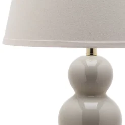 Safavieh Pamela Triple Gourd Table Lamp (Set of 2) - Light Gray -Safavieh Furniture GUEST b5c7d150 64a8 4277 be13 b41d31470154