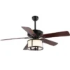 Safavieh Kristos 3-Light 52" Black Modern Ceiling Fan -Safavieh Furniture GUEST b60cedb7 b7eb 4224 b4c6 e73bb642f8e4