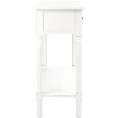 Safavieh Primrose 2-Drawer Console Table in Distressed White 5 Safavieh Primrose 2-Drawer Console Table in Distressed White - Image 3