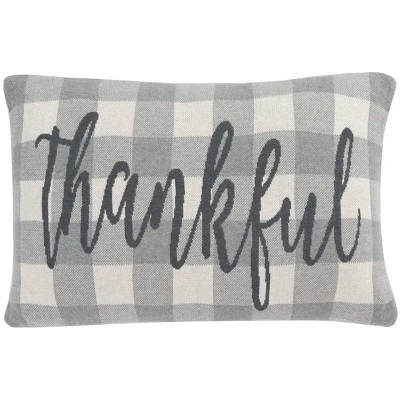 Safavieh Be Thankful Knit Cotton Throw Pillow - 16"x24" 3 Safavieh Be Thankful Knit Cotton Throw Pillow - 16"x24"