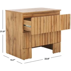 Safavieh Conall 2-Drawer Oak Nightstand - NST3103 -Safavieh Furniture GUEST b7a58422 d61c 4bc3 a8d3 672a282e12e6