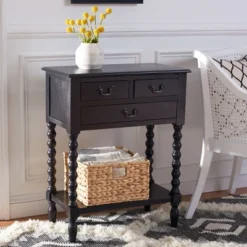 Safavieh Athena 3-Drawer Console Table with Ball-Turned Legs
