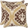 Safavieh Amiri Damask Throw Pillows (Set of 2) - Linen & Cotton Blend