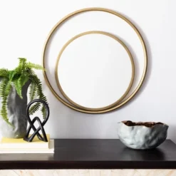 Safavieh Wonder Mirror - Brushed Brass Contemporary Round Wall Decor