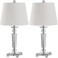 Safavieh Imogene Crystal Table Lamp (Set of 2) with White Cotton Shades -Safavieh Furniture GUEST b99dbe5f 0afe 415c 802c 14fbf46b17c4