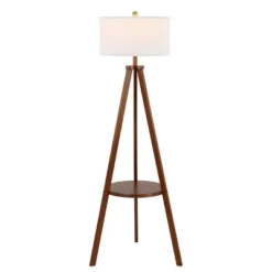 Safavieh Faris 62" Floor Lamp in Walnut