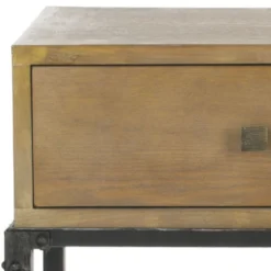 Safavieh Julian Console Table in Reclaimed Brown Ash -Safavieh Furniture GUEST ba86b3ed 7b65 4ee1 839b 714c61efbd4f