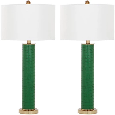 Safavieh Ollie 31.5-Inch Grey Faux Alligator Table Lamps - Set of 2 12 Safavieh Ollie 31.5-Inch Grey Faux Alligator Table Lamps - Set of 2 - Image 10