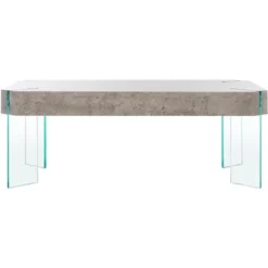 Safavieh Katelyn Contemporary Coffee Table with Transparent Glass Legs -Safavieh Furniture GUEST bb508191 4e1f 40e4 8c2c e05a838e6670
