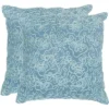 Safavieh Tape Swirl 20-inch Decorative Throw Pillows (Set of 2) - Wedgwood Blue