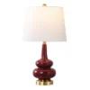 Safavieh Evie 23-Inch Cranberry Ceramic Table Lamp with Fabric Shade -Safavieh Furniture GUEST bc423f75 5b68 4b4f b58f ed1c6aed03dd
