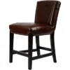 Safavieh Ken Upholstered Bicast Leather Counter Stool -Safavieh Furniture GUEST bda6a14b 10d7 437a 810c 7bde9cde39ea