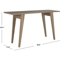 Safavieh Couture Manny Console Table - Natural Oak Grain Finish -Safavieh Furniture GUEST bed05e8f 9007 4eb3 9067 505fe28fc061