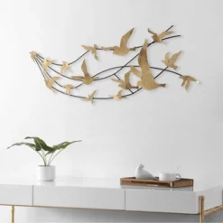 Safavieh Amarali 32" Black and Gold Iron Wall Decor